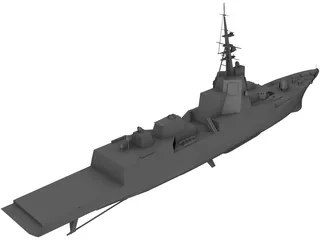 F-100 Norway Frigate 3D Model