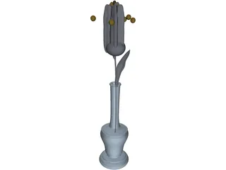 Lily In Vase 3D Model