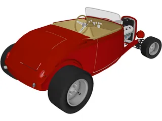 Ford Hotrod Roadster (1932) 3D Model