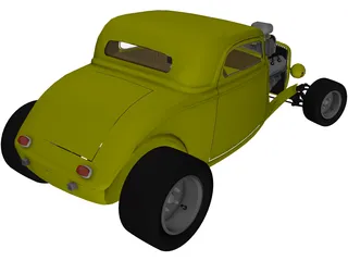 Ford Hotrod Coupe (1932) 3D Model