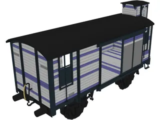 Train Car Box 3D Model