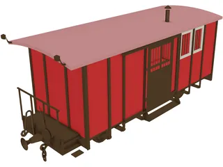 Train Car Box 3D Model