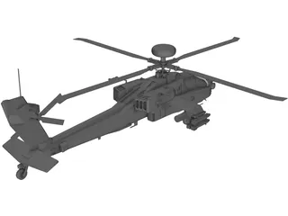 Boeing AH-64D Apache Longbow [+Pilots] 3D Model