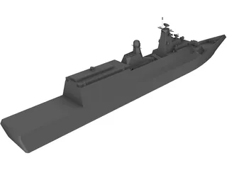 Russian Conceptual Frigate 3D Model