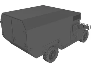 HUMVEE Maxi Ambulance 3D Model