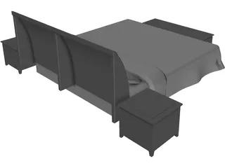 Double Bed 3D Model