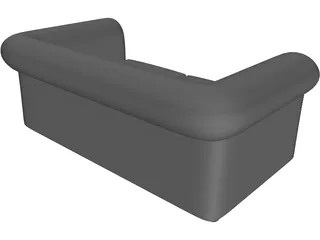 Couch Chesterfield Leather 3D Model