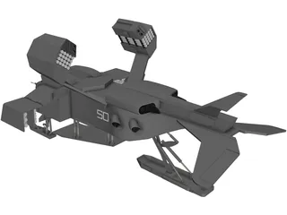 Aliens UD-4L Cheyenne Utility Dropship 3D Model