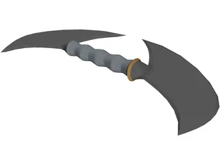 Double Mini Hand Axe 3D Model