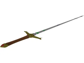 Medieval Thin Sword 3D Model