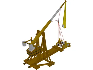 Medieval Catapult Trebuchet 3D Model