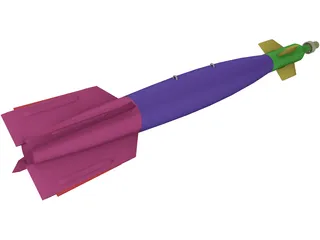 GBU-12 Laser Guided Bomb Missile 3D Model