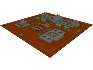 Aztec City 3D Model
