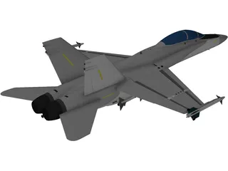 F-18A Hornet 3D Model