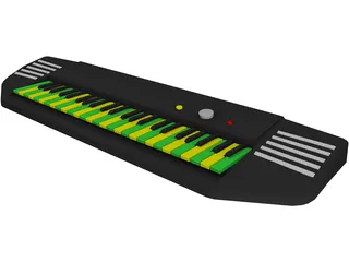 Electronic Keyboard 3D Model