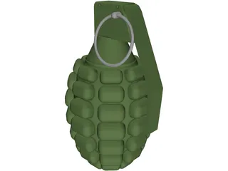 Pineapple Hand Grenade 3D Model