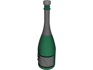 Champagne Bottle 3D Model