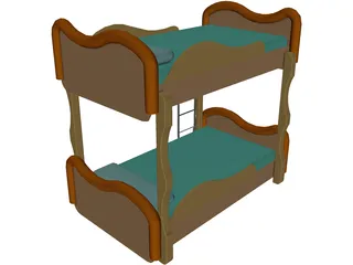 Bunk Bed 3D Model