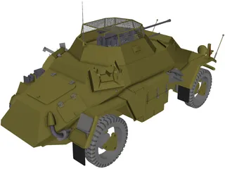 SdKfz222 Panzer Wagon - WWII German Armoured Car 3D Model