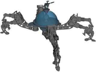 Light Spider Rover Robot 3D Model