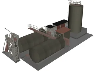 Petroleum Refinery 3D Model