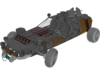 Postapocalyptic Buggy 3D Model