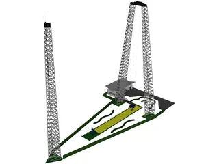 Sky Coaster 3D Model