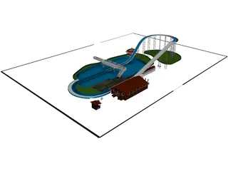 Roller Coaster 3D Model