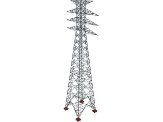 Power Transmission Tower 3D Model
