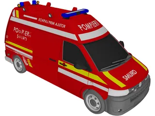 Volkswagen Transporter T5 Ambulance (2013) 3D Model