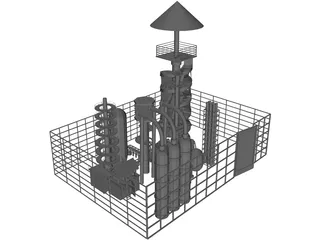 Oil Factory 3D Model