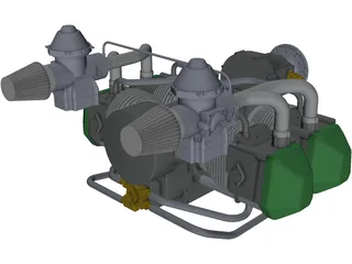 Rotax 912 Engine 3D Model