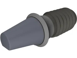 Dental Implant with Abutement 3D Model