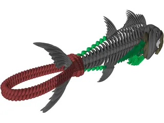 Tuna Fish Skeleton 3D Model