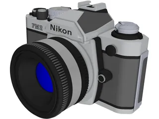 Nikon FM2 Photo Camera 3D Model