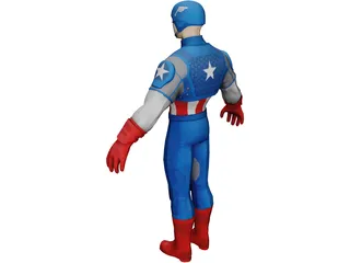Captain America of the Avengers 3D Model