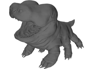 Woola Monster Creature 3D Model