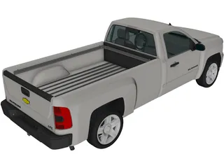 Chevrolet Silverado 2500HD Regular Cab LTZ (2009) 3D Model