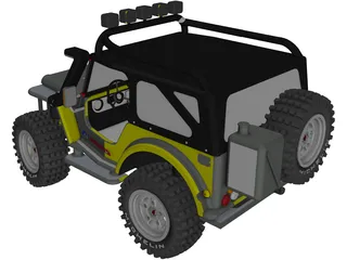 Jeep Wrangler 4x4 Expedition 3D Model