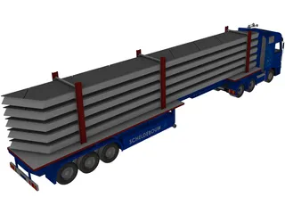 Mercedes-Benz Convoy Exeptionnel 3D Model