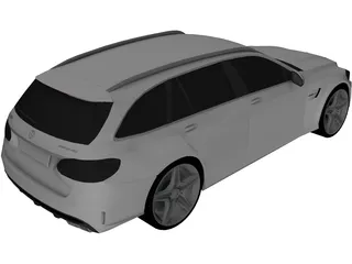 Mercedes-Benz C63 AMG Estate (2014) 3D Model