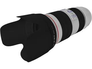 Canon EF 70-200mm f/2.8 L IS USM Lens 3D Model