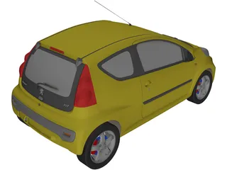 Peugeot 107 3D Model