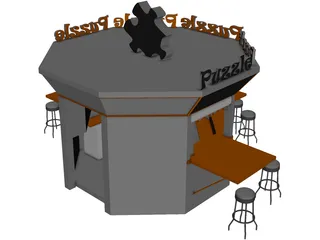 Fast Food Kiosk 3D Model