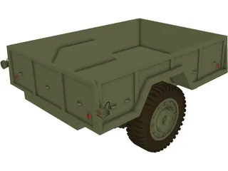 Military Trailer 3D Model