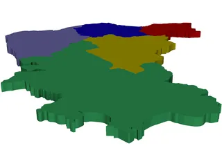 Brazil Map 3D Model