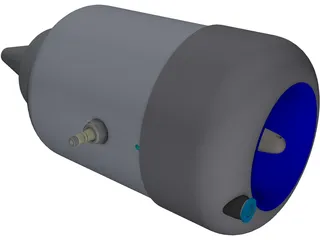 KJ-66 Jet engine 3D Model