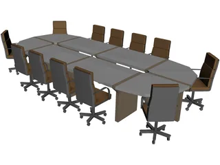 Conference Table 3D Model