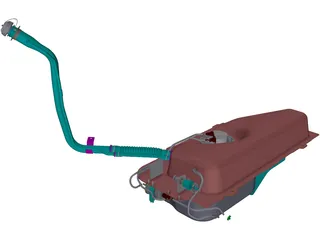 Car Fuel Tank 3D Model