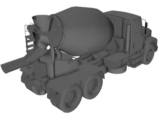Cement Mixer Truck 3D Model